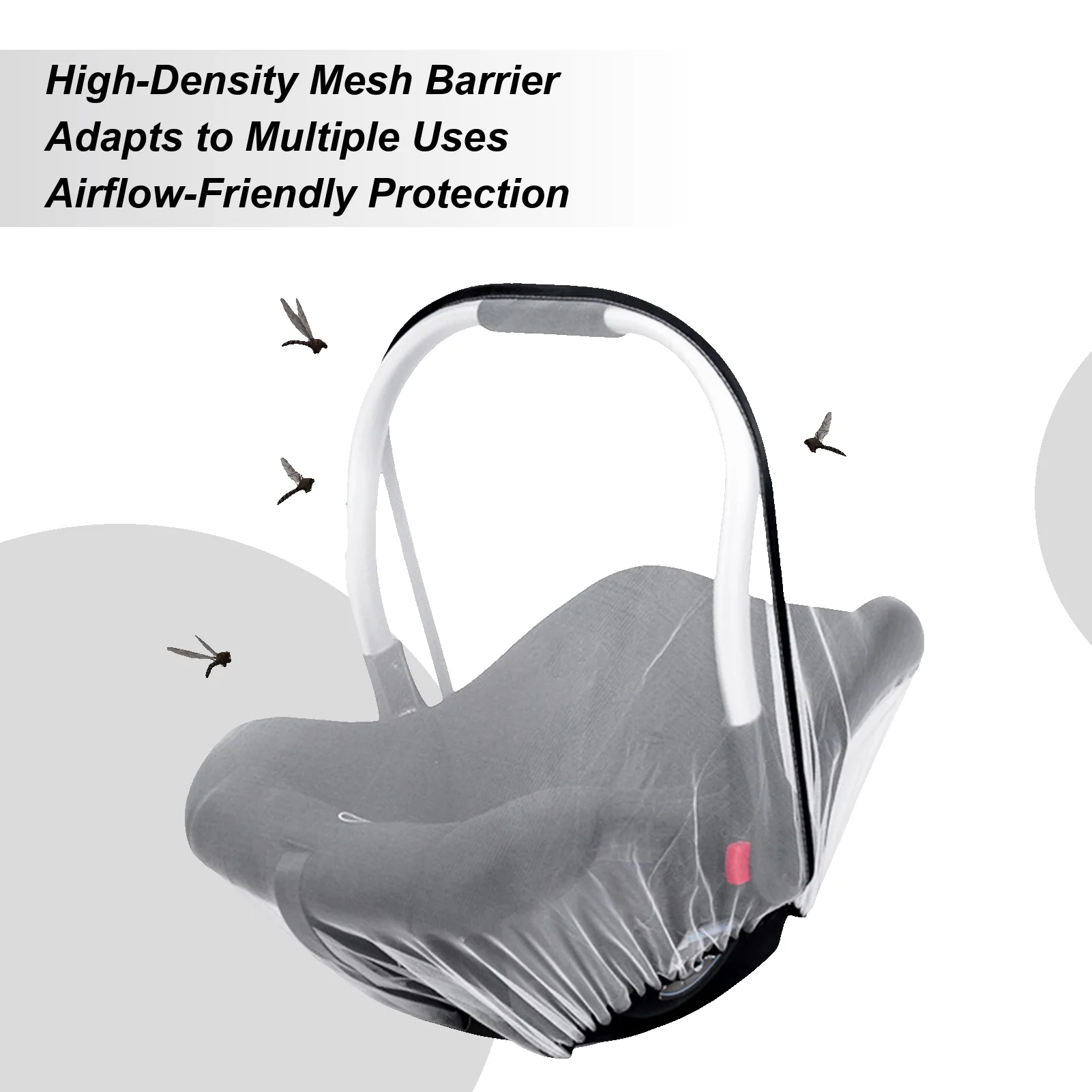 Fly Net For Baby Baby Fly Protection Net For Stroller Fine Mesh Elastic Barrier With Storage Bag For Cradles Bassinets Car Seats