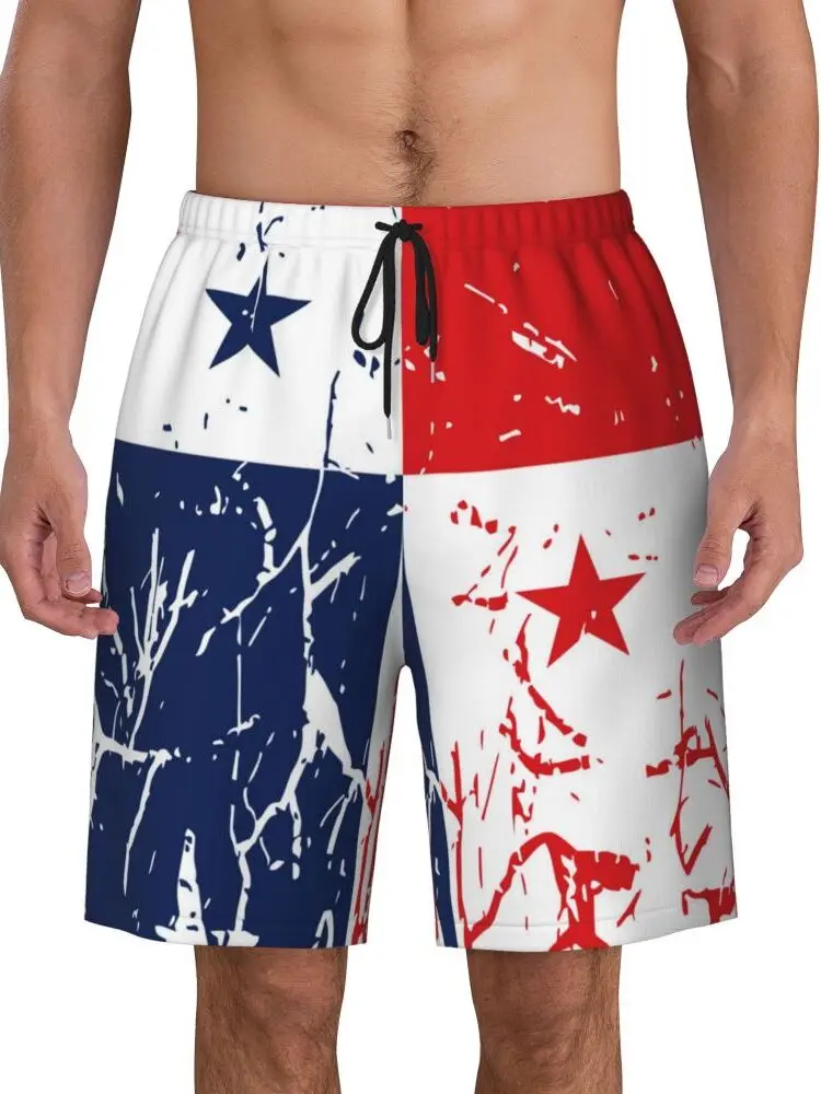 AliExpress Sugiuchi Men's Panama Flag Beach Pants Board Shorts Surfing Boys Soccer Cycling Swimwear Running Polyester