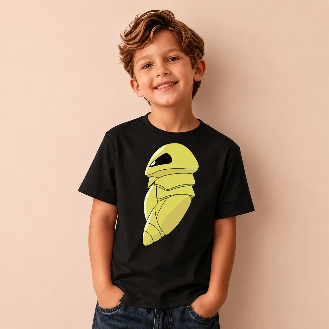 Kids T-shirt Pokemon Kakuna Print Short Sleeve Tee Boys Girls Casual Tops Birthday Gift