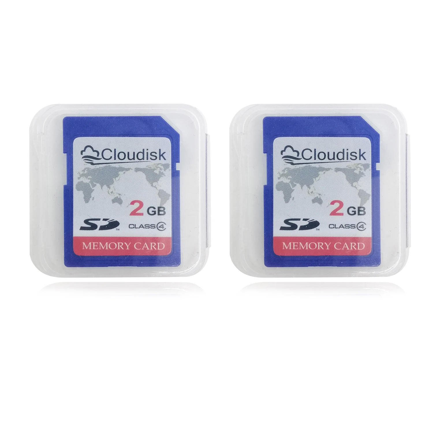 Cloudisk-cartão SD para câmera, mapa do mundo Motif, classe 4, 128MB cartões de memória, 1GB, 2pcs, 4GB, 128MB