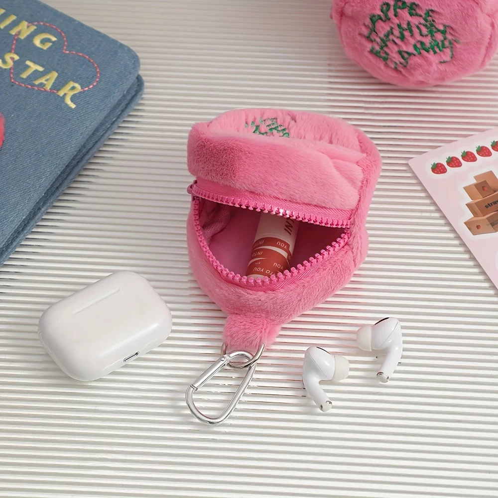 New Cute Earphone Small Thing Plush Coin Purse Key Jewelry Mini Storage Bag Women Girls Pouch Kawaii Travel Bag Decorations