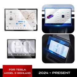 Voor Nieuwe Tesla Model 3 Y Highland 2024 Gehard Glas Film Beschermer Achterste Rij Centrum Controle Touchscreen Beschermende Film