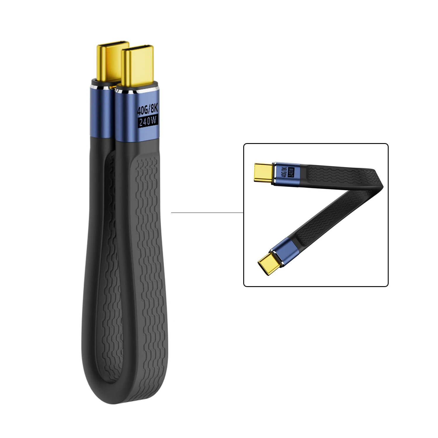 PD 240W USB C 4.0 Cable 40Gbps Data Transfer 8K Video Display Thunderbolt 3/4 for iPhone MacBook Samsung Galaxy Android Auto, VR