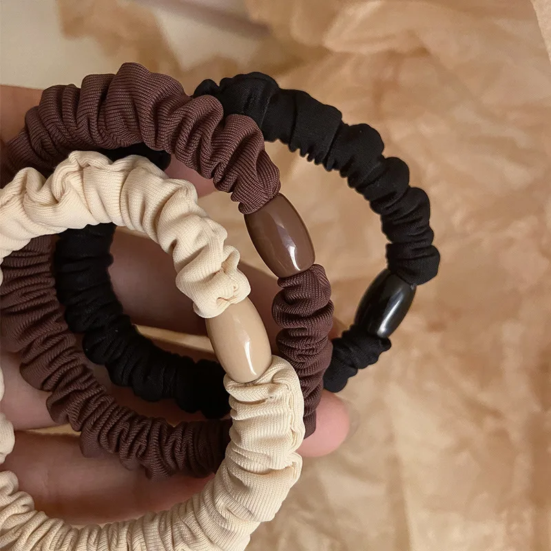 1/3 Pcs Set Small Ponytail Rubber Band Elastic Hair Band.for Women Girl Makeup Korean Vintage Washing Scrunchie Adults Kpop Yoga