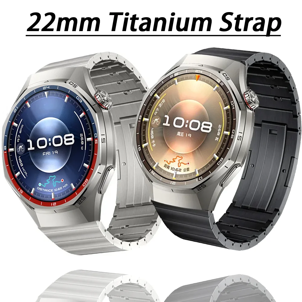 

Титановый ремешок 22 мм для Huawei Watch 5 GT6-5 Pro, быстросъемный высококачественный браслет 46 мм для Huawei Watch 4 3 GT6-5-4-3 46 мм Correa