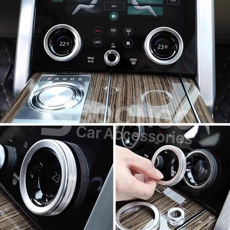 Pour Range Rover Autobiography Vogue Sport 2013-2026, anneau de bouton de volume de climatisation, garniture de capot, accessoires de décoration intérieure