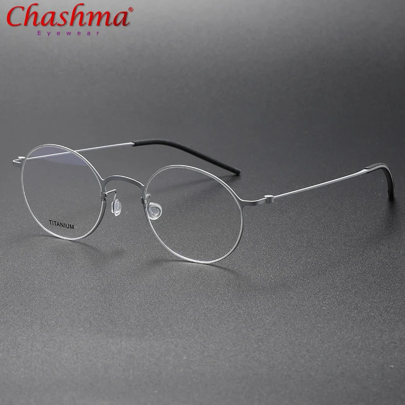 

New Denmark Titanium No Screw Retro Myopia Round Glasses Frame For Men Ultralight and Women Eyewear Eyeglasses Free Shipping