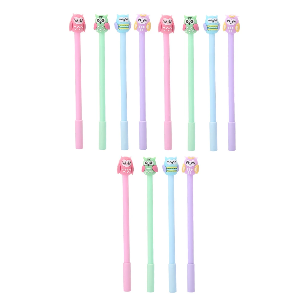 

Owl Neutral Pen Office School Gel Stationery Student Markers Cartoon Roller Pens Ink Silicone Writing