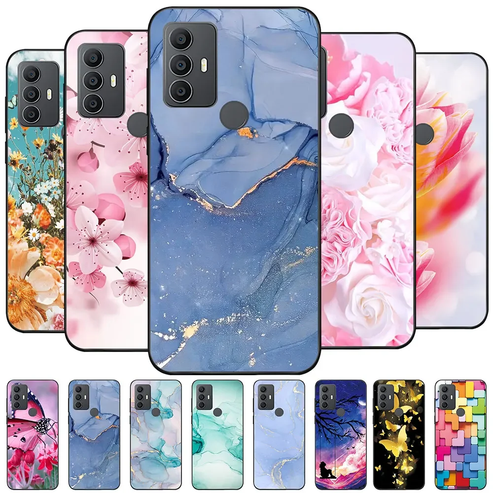 Case For TCL 30 SE 30E Coque TCL 306 305 TPU Soft Silicone Fashion Phone Funda For TCL 30 SE Back Cover Case Luxury Capa Bumper