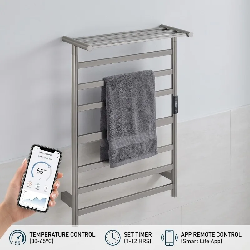 Timer Drying System Hotel Adjustable Smart Electric Towel Rack For Home Hotel Commercial Use
