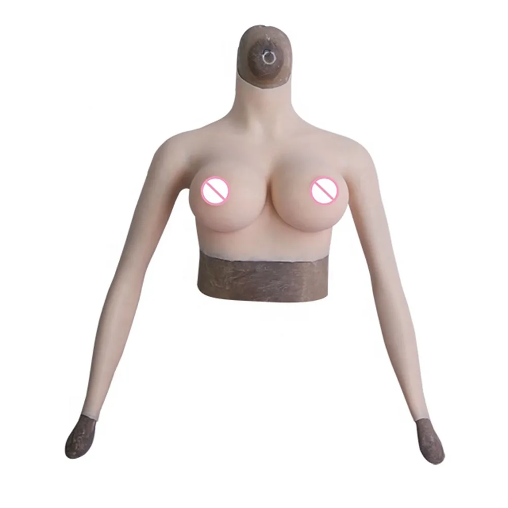 

Male To Female One Piece Crossdrssing Tits Vest Silicone Breast Forms Fake Boobs With Arms For Small Chest Shemale Transvestite