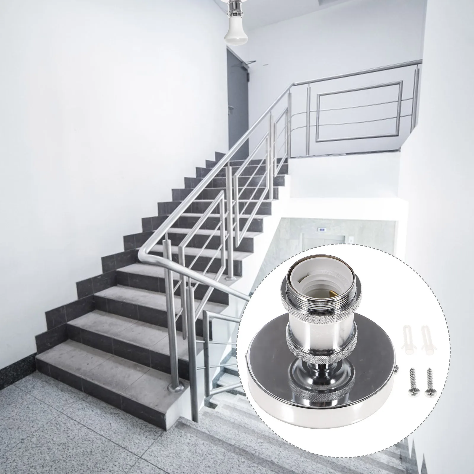 

Stainless Steel E27 Lamp Socket Adapter Elegant and Practical for Homemade Fixtures Light Socket Light Base E27 Base