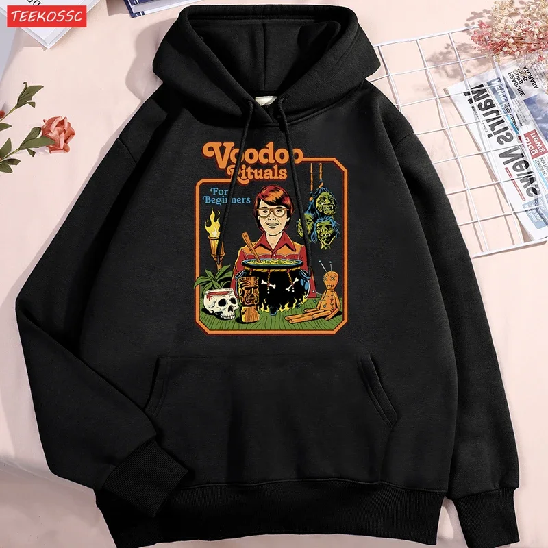 Voodoo Rituals Beginners Men Women Streetwear Loose Pullover Hoody Fashion Oversized Hoodies Harajuku Fleece Hoodie Couple