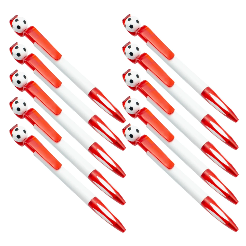

10 Pcs Ballpoint Pens Novelty Soccer Shape Writing Stationery Portable School Supplies Smooth Writing retractable pen ink