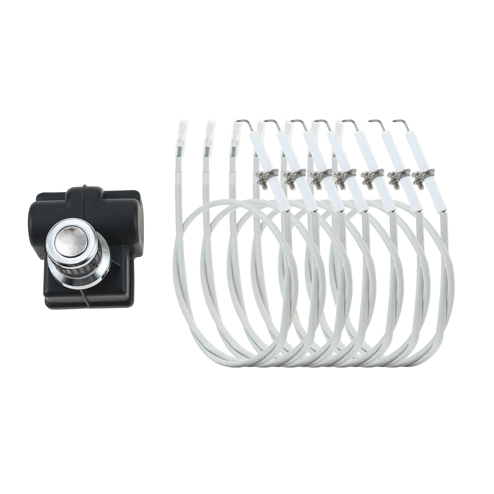 1Set 4/6/7 Outlets AA Battery Push Button with Grill Igniter Wires Suitable for Char-Broil Nexgrill Brinkmann Blackstone Griddle