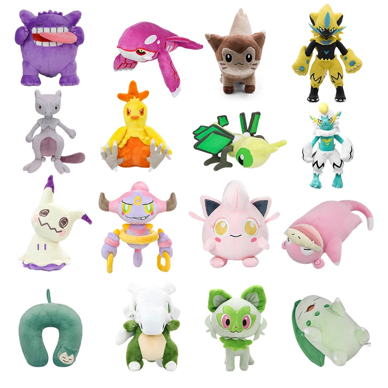 Плюшевые игрушки Pokemon Gengar Scream Tail Hoopa Mimikyu, мягкая кукла Snorlax Vibrava Chikorita Sprigatito Peluche, подарок на день рождения