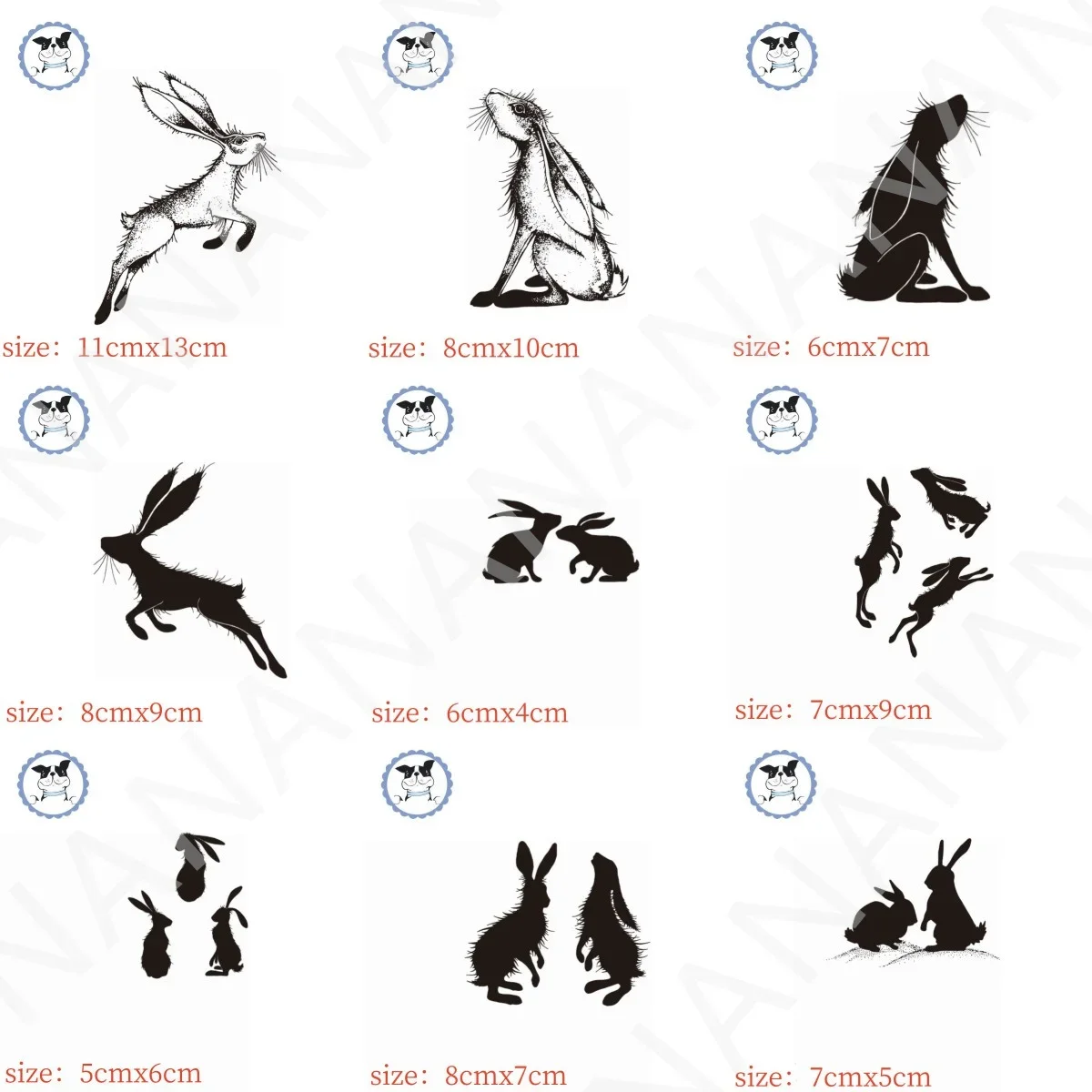 

Animal Rabbits Collection Clear Stamps Scrapbook Diary Decoration Embossing Handmade Make Diy Greeting Card Album