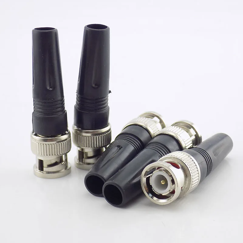 Bnc conector macho para cabo coaxial Twist-On, acessórios CCTV, sistema de segurança de vigilância, Rg59, D4, atacado, 100x