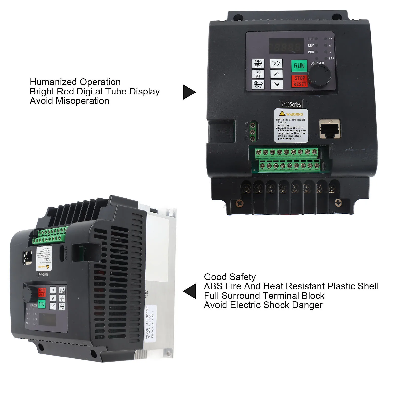 Frequency Converter Variable Frequency Drive Control Inverter Double Layer PCB DC400‑700V Input 0‑380VAC Output for