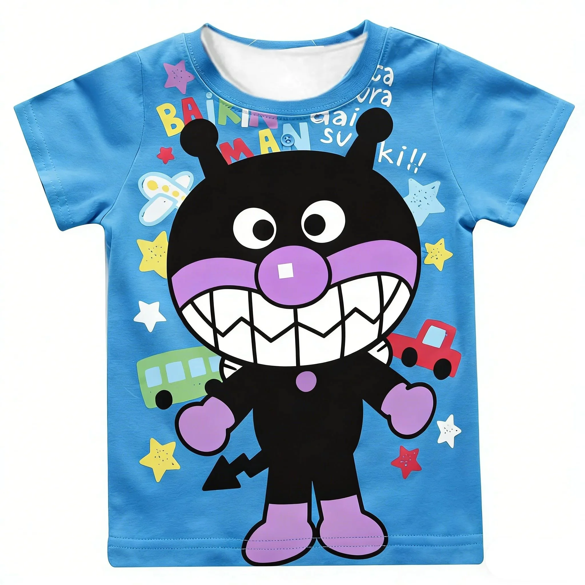 Kinder-Anpanman-Baikinman-Anime-T-Shirt, Herren-T-Shirt, Damen-T-Shirt, Oberteil für Jungen, Kinder, Eltern-Kind-Set, schnelltrocknend, kurzärmelig, Kinder-T-Shirt. – Detail 17