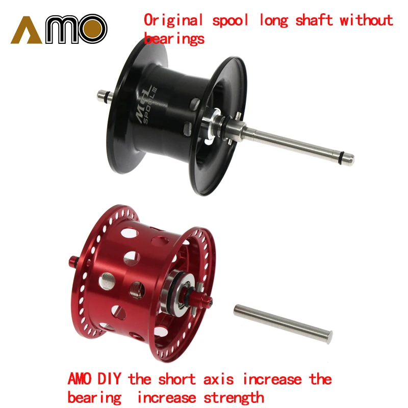 AMO DIY 24 Metanium DC spool lightweight fishing spool with short shaft and high-strength bearings