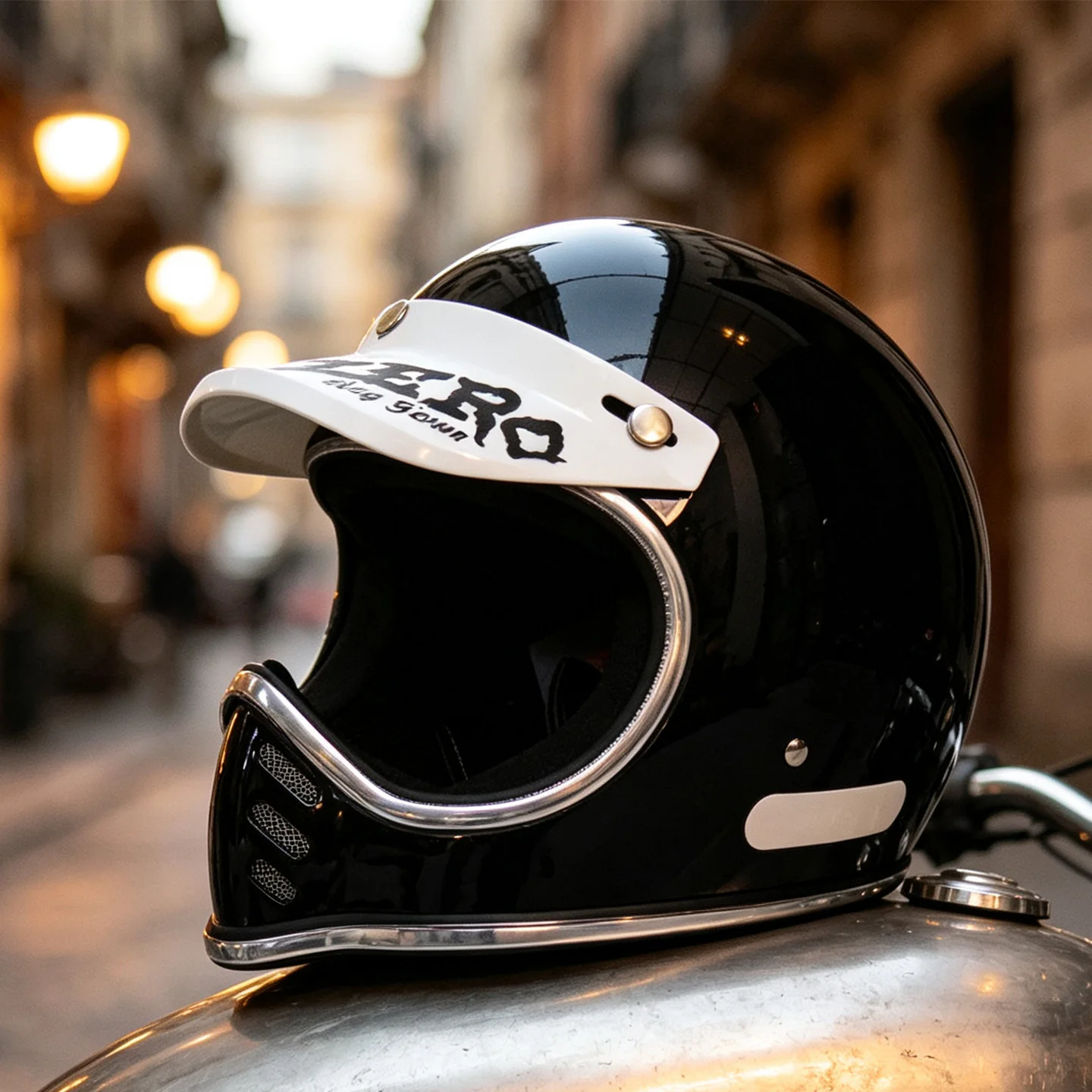 Retro Moto3 Motorcycle Full Face Helmet Small Shell Vintage Helmet With Removable Visor For Street Cruiser Riding Men Women