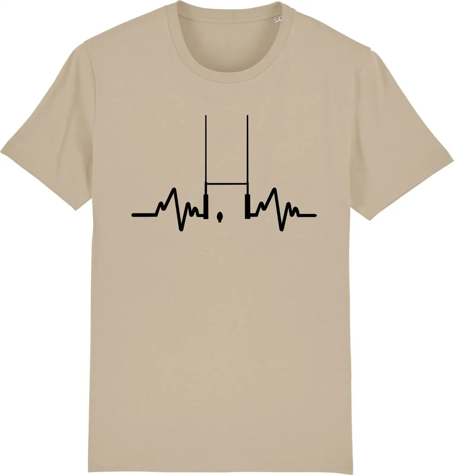 Football Heart Rate Pulse, Football Enthusiast Player's Summer Daily Casual Fashionable and Interesting T-shirt