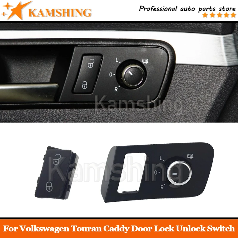 For Volkswagen Touran Caddy   Car Central Saftey Door Lock Unlock Switch Control Button Front Left Driver Side