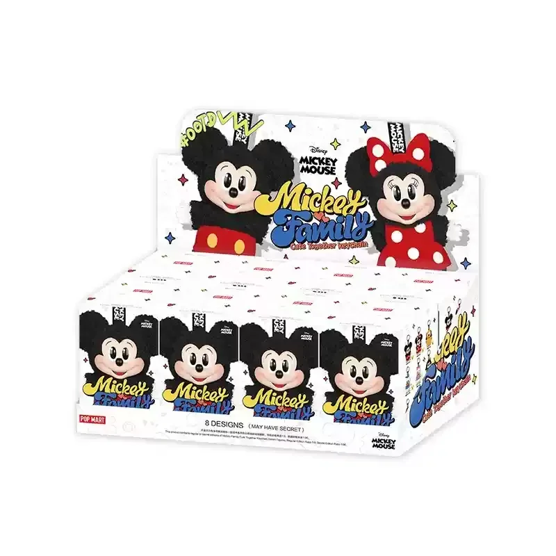 New Genuine Disney Mickey Family Cute Together Keychain Series Blind Box Mickey Minnie Donald Duck Chip & Dale Suprise Box Gift