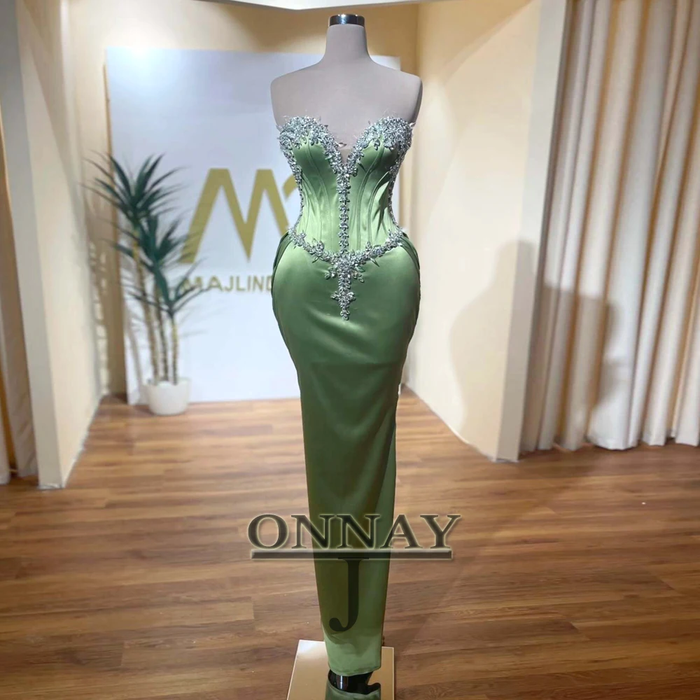 

Customized Charming Mermaid Prom Dresses Satin Dubai Saudi Arabric Gala Bespoke Gown Vestidos De Fiesta Birthday Occasion