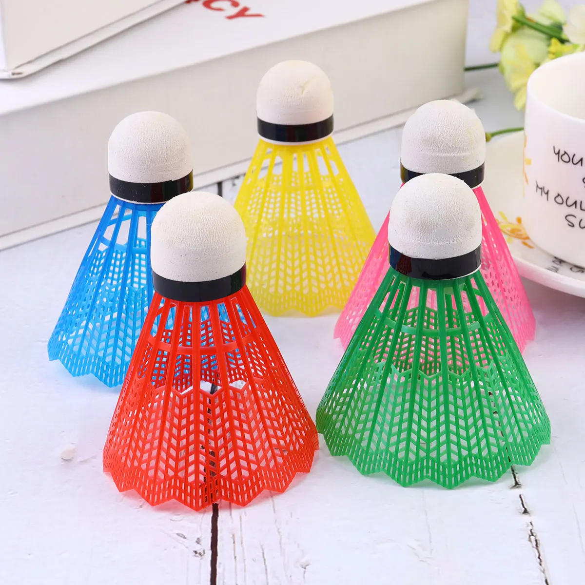 

6 Pcs Badminton Shuttlecocks Colored Equipment Outdoor Sports Colorful Ball Various