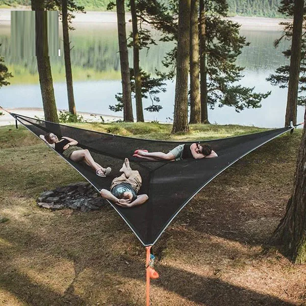 Xiaomi Air Multi Person Triangular Hammock Folding Portable Mesh Cloth Hammock Air Tree Tent Leisure Net Bed Outdoor Hammock