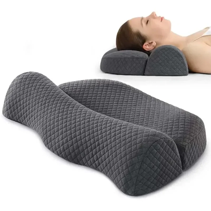 

1pc Cervical Pillow Adjustable Memory Neck Pillow Shoulder Cervical Relax Ergonomic Orthopedic Contour Support Pillow