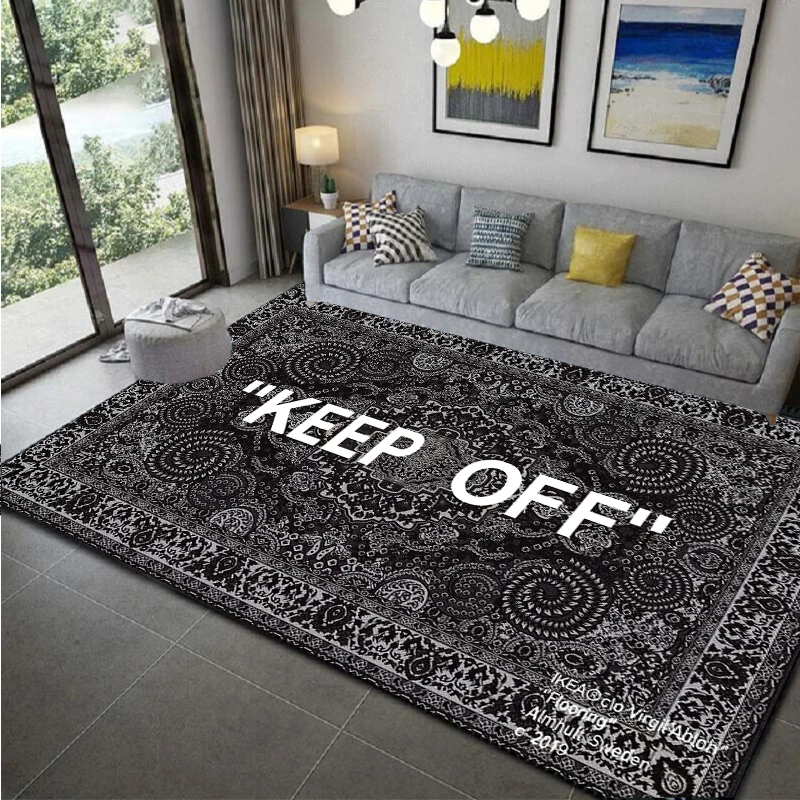 KEEP OFF Creat Carpet for Living Room Bedroom Decorat,Kid Crawl Rug,Kitchen Washroom Bathroom Non-slip Floor Area Mat Alfombra