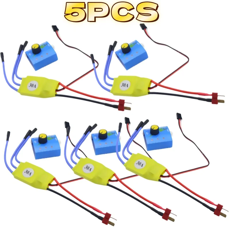 

5 шт., 12 В постоянного тока, 30 А, мощный бесщеточный регулятор скорости двигателя, 3-фазный ШИМ-регулятор ESC для радиоуправляемых автомобилей, лодок, системы привода