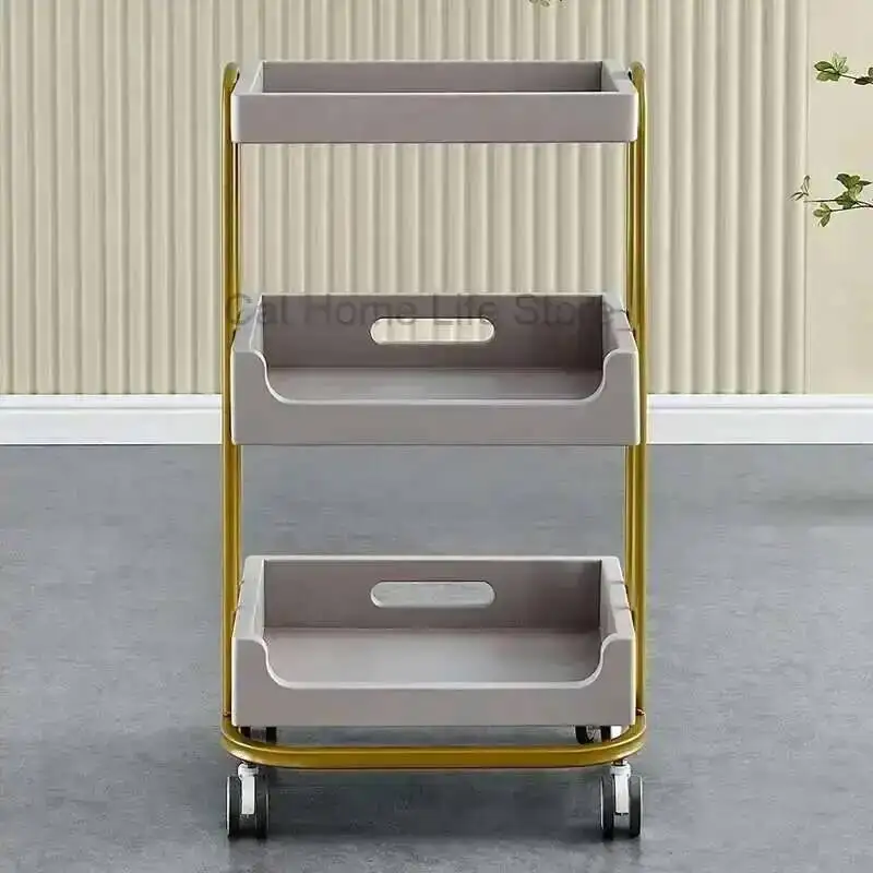 Professional Hairdressing Cart for Beauty Salon Furniture Stroller the Workshop Trolley Without Tool Beautician Hair Storage Bar