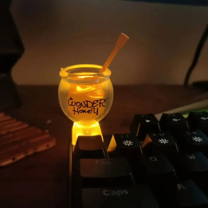 3D Fruit Honeypot Transparent Keycap Creative Personalized DIY Custom Orange R4 ESC Mechanical Keyboard Keycap