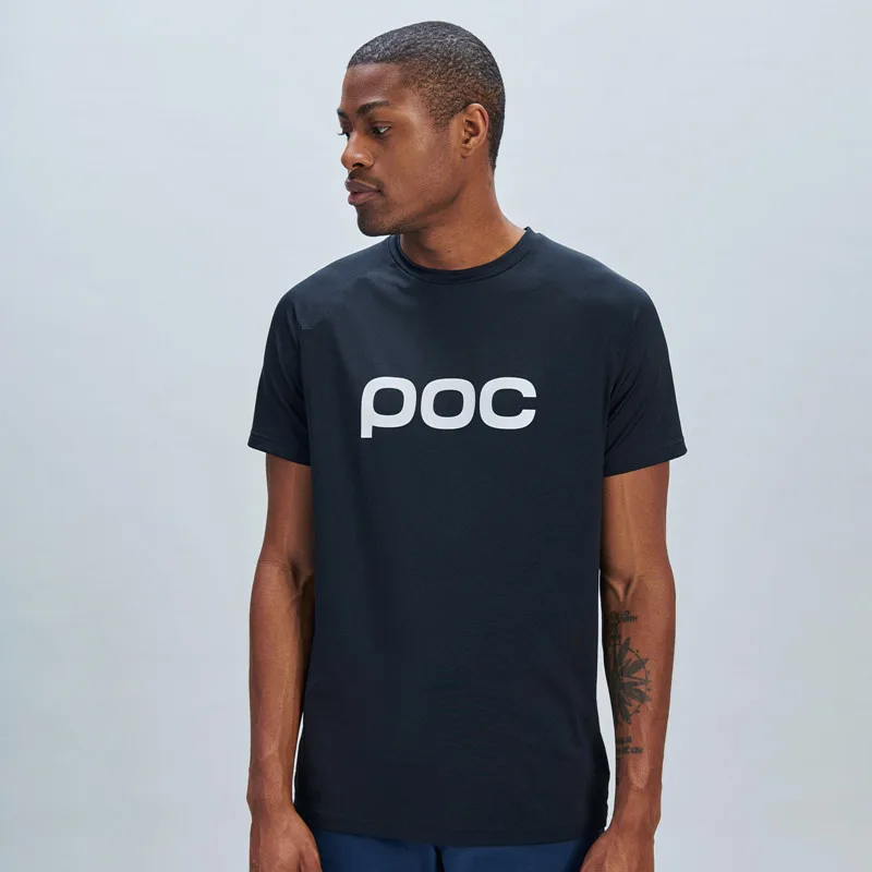 Camiseta de ciclismo POC MTB, camisetas de manga corta holgadas y cómodas con estampado de registro de algodón para hombres y mujeres