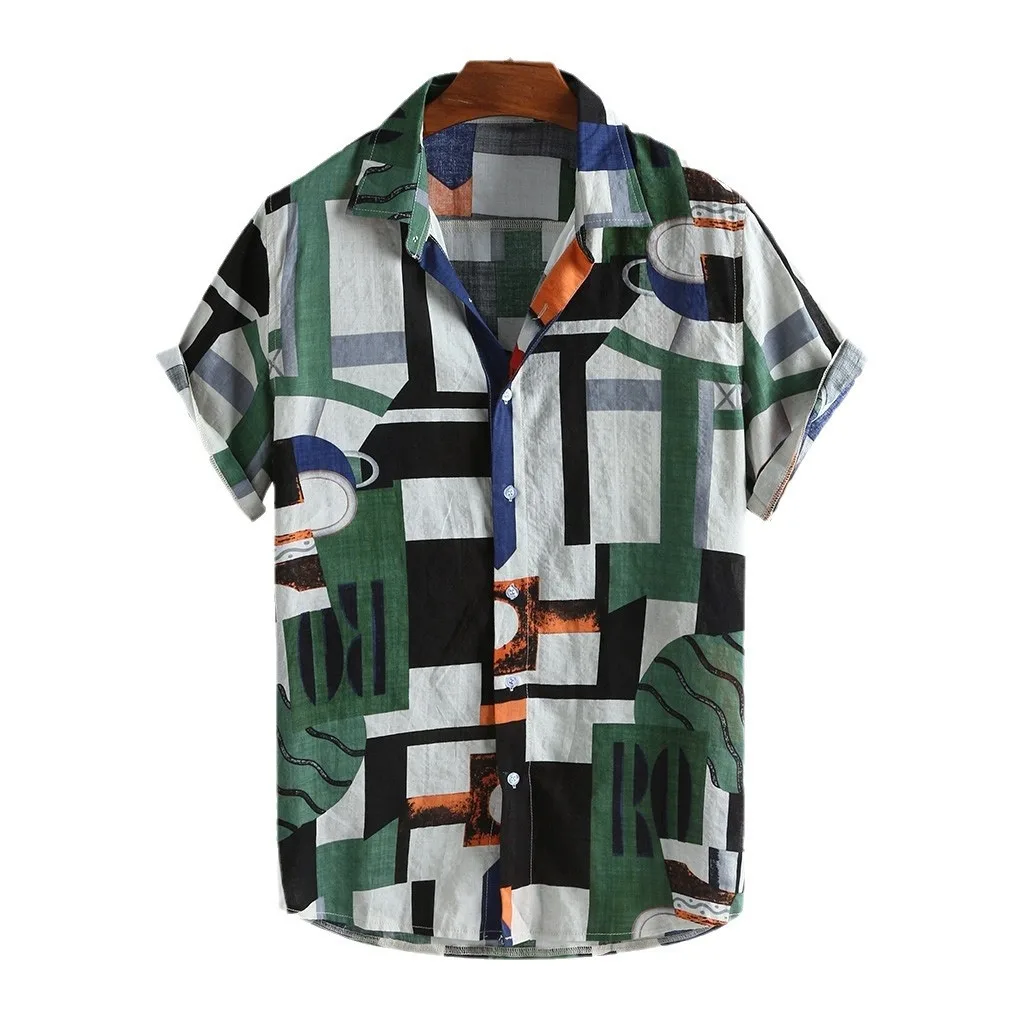 Chemise Hawaïenne à Manches Courtes pour Homme, Vêtement Type Survêtement, avec Médicaments Scopiques, pour Été