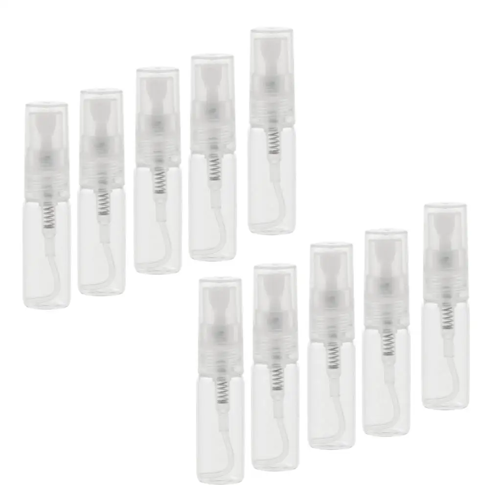 Travel Perfume Atomizer Refillable Glass Spray Bottle Empty Sample Vial Set for Scent Aftershave