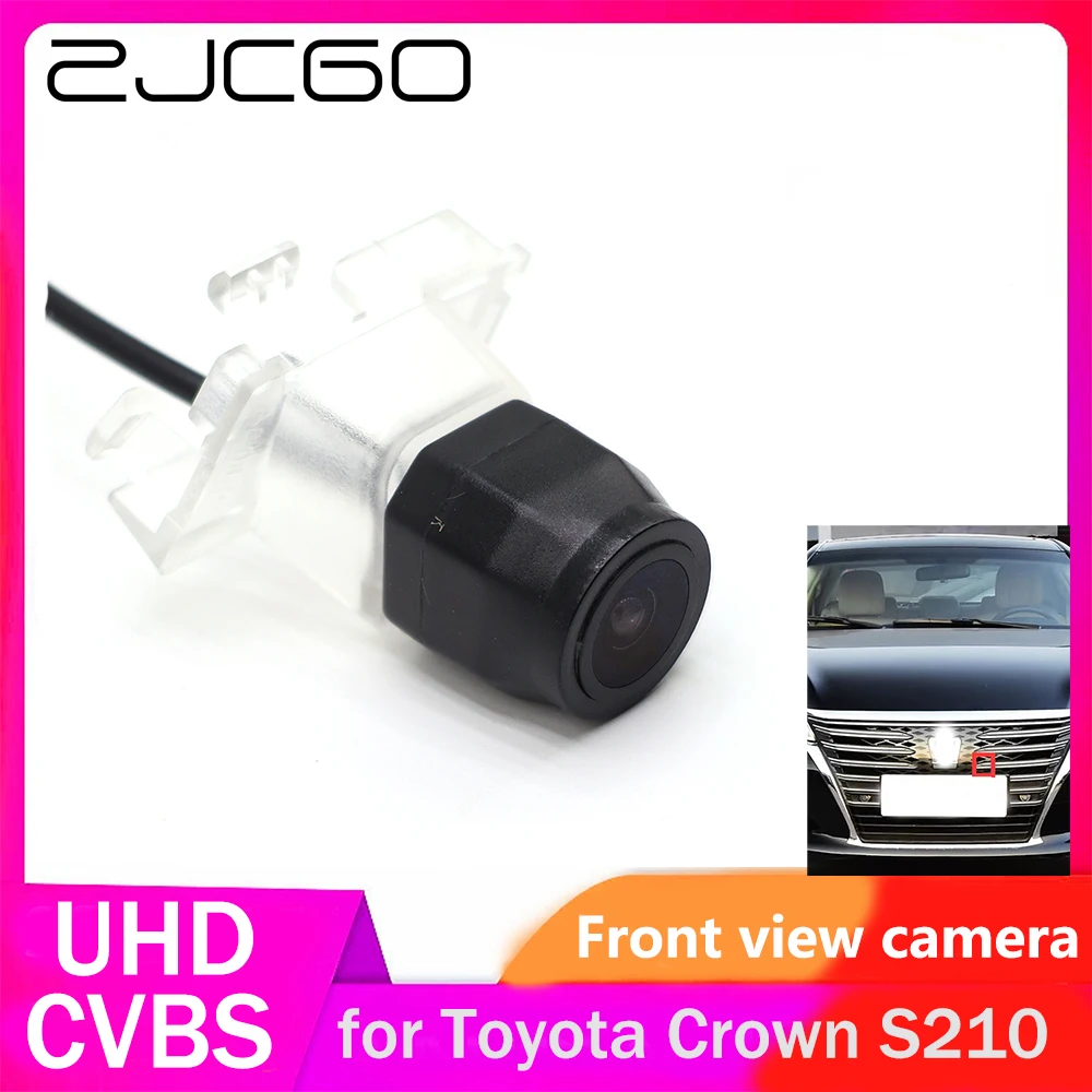 

ZJCGO CVBS RCA170 ° Автомобильный логотип, парковочная камера переднего вида для Toyota Crown S210 2012 2013, 2014, 2015, 2016, 2017, 2018