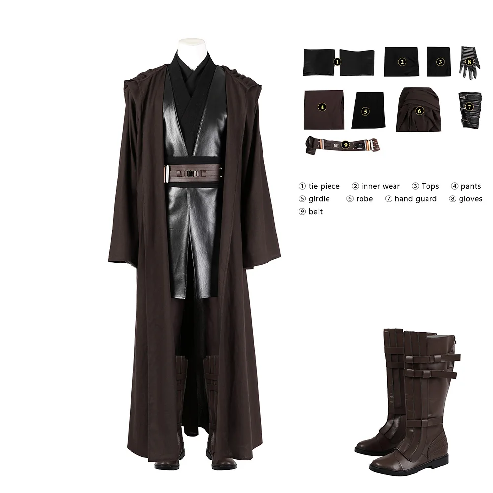 Star Wars Costume Anakin Skywalker Costume Jedi Costumes for Adults Brown L Star Wars Costume Anakin Skywalker Costume Jedi Costumes for Adults Brown L
