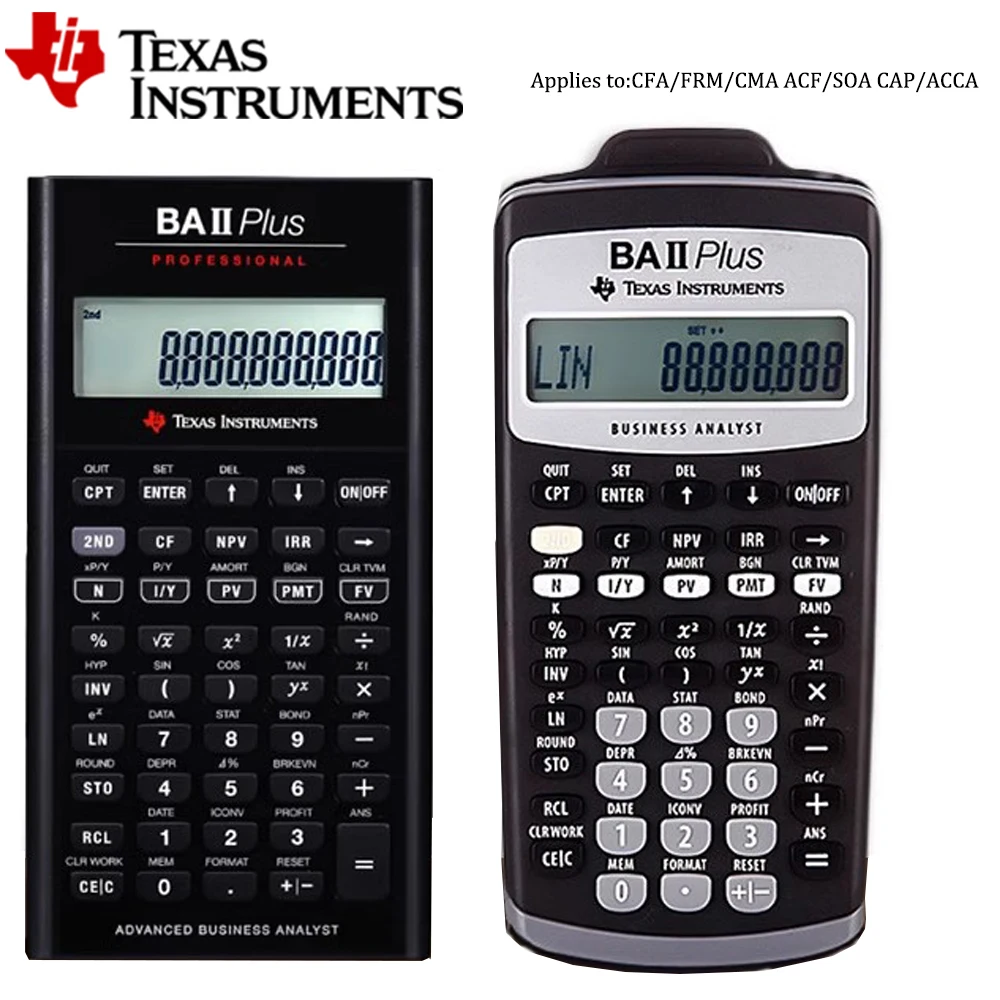 Texas Instruments BA II Plus Financial Financial Calculator TI-BAII/CMA/FRM/CFA Exam Flip Calculator Office Supplies Stationery