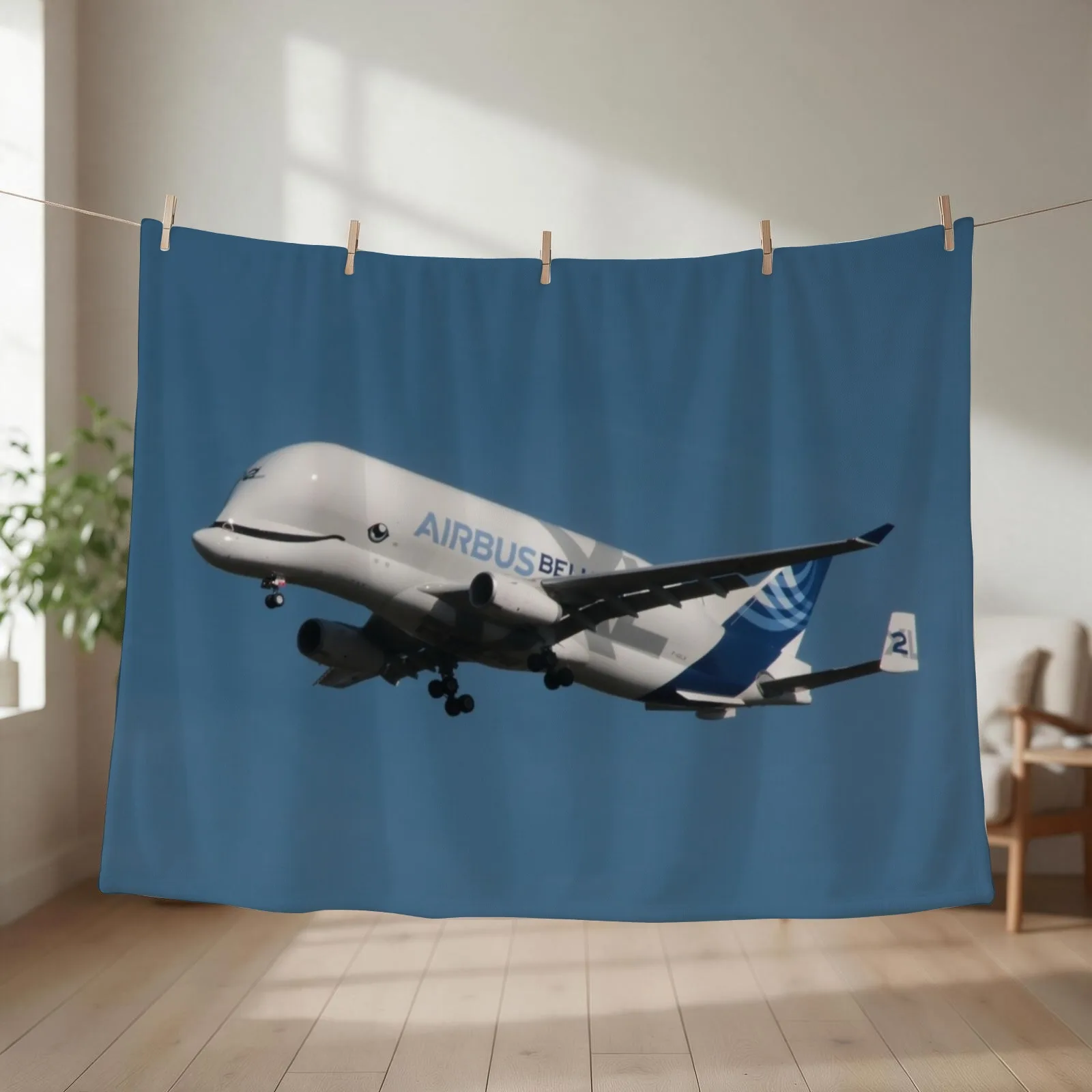 The Airbus Beluga XL Throw Blanket Luxury Retros Thin Single Blankets