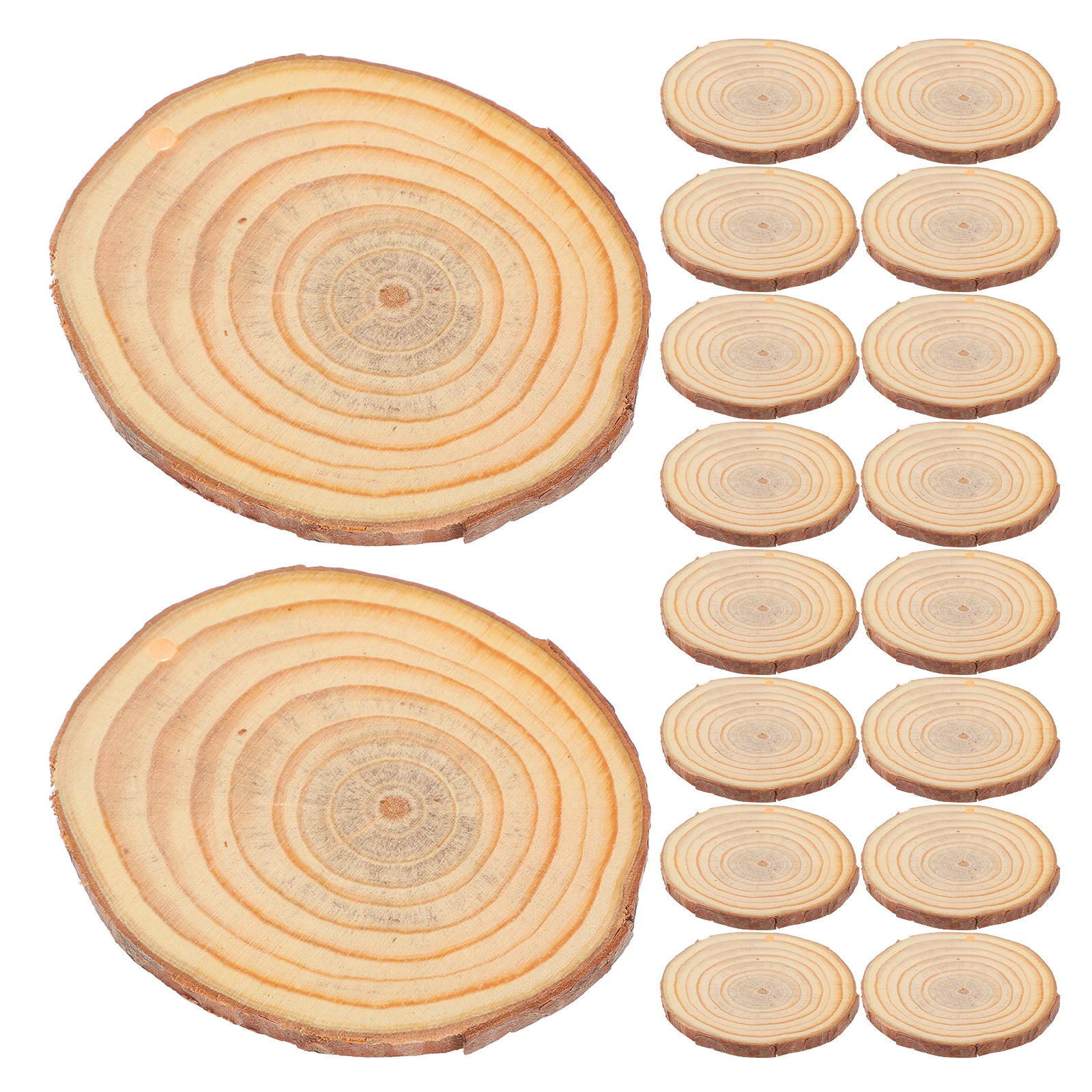 

20 Pcs Painting Craft Brown Natural Wooden Wood Logs Slice Kid H made Trees Craft Project Natural Wood Chips Materials