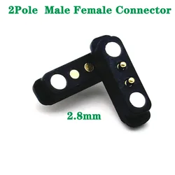 1Pair 2Pin spacing 2.80mm DC Magnetic Pogo Pin Connector Pogopin Male Female Spring Fast charging Waterproof DC Power Socket