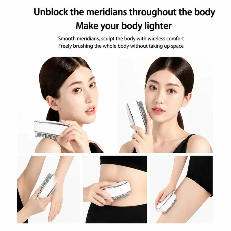 Micro Electric Hair Care Comb Multi-function Meridian Massage Brush USB Rechargeable Scalp Massager Tool for Hair Growth