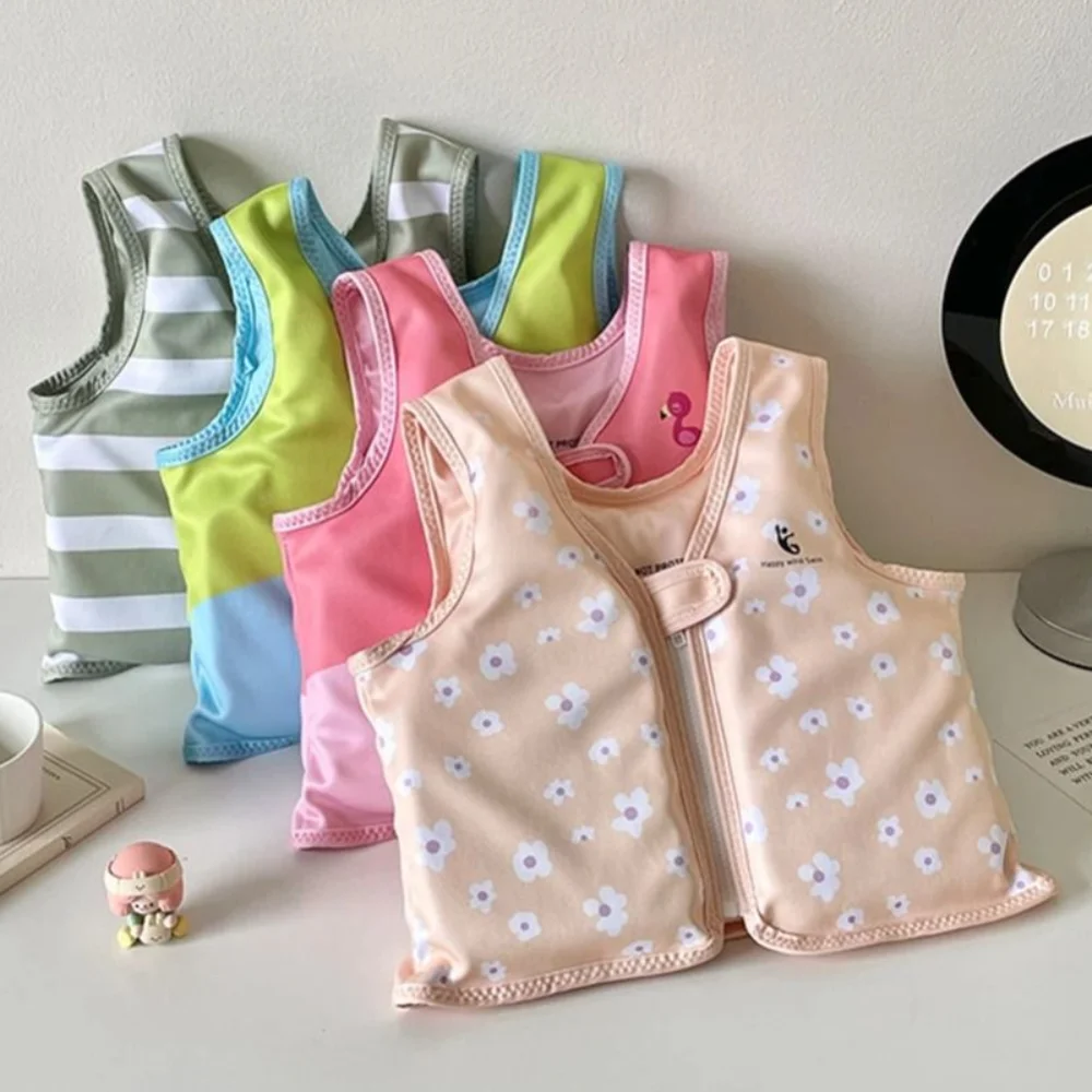 

Not Falling Off Child Buoyancy Vest Adjustable Anti Rollover Baby Swimming Jackets Stable Cartoon Inflation-Free Swimming Vest
