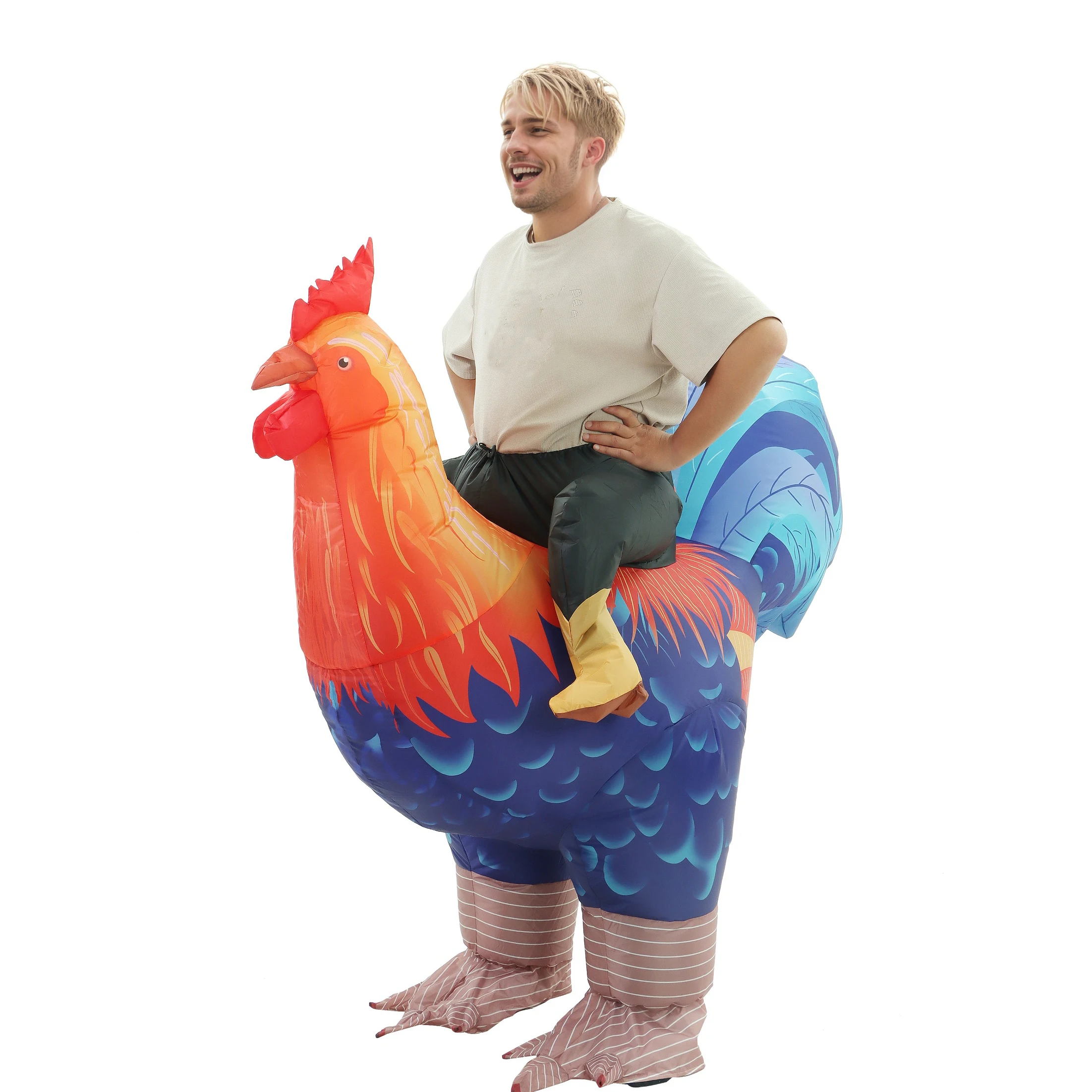 Déguisement Gonflable Coq à Chevaucher Adulte – photo 5
