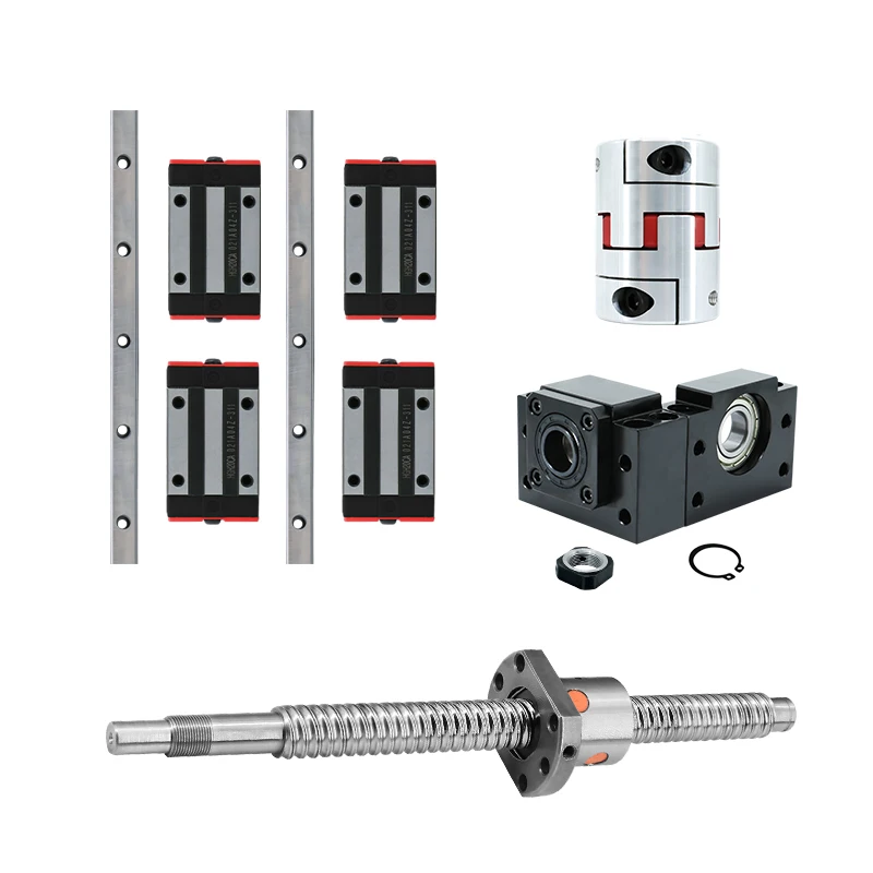HLTNC أدلة خطية السكك الحديدية 2 قطعة HGH201000MM الكرة ScrewSFU1605-C7 1000 مللي متر مع الجوز + الإسكان DSG16 مع t BKBF12 + اقتران 14*10